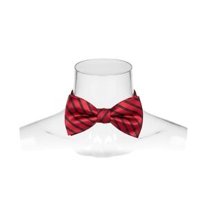 Countess Mara Red & Black Striped Silk Bow Tie – Classic Formalwear